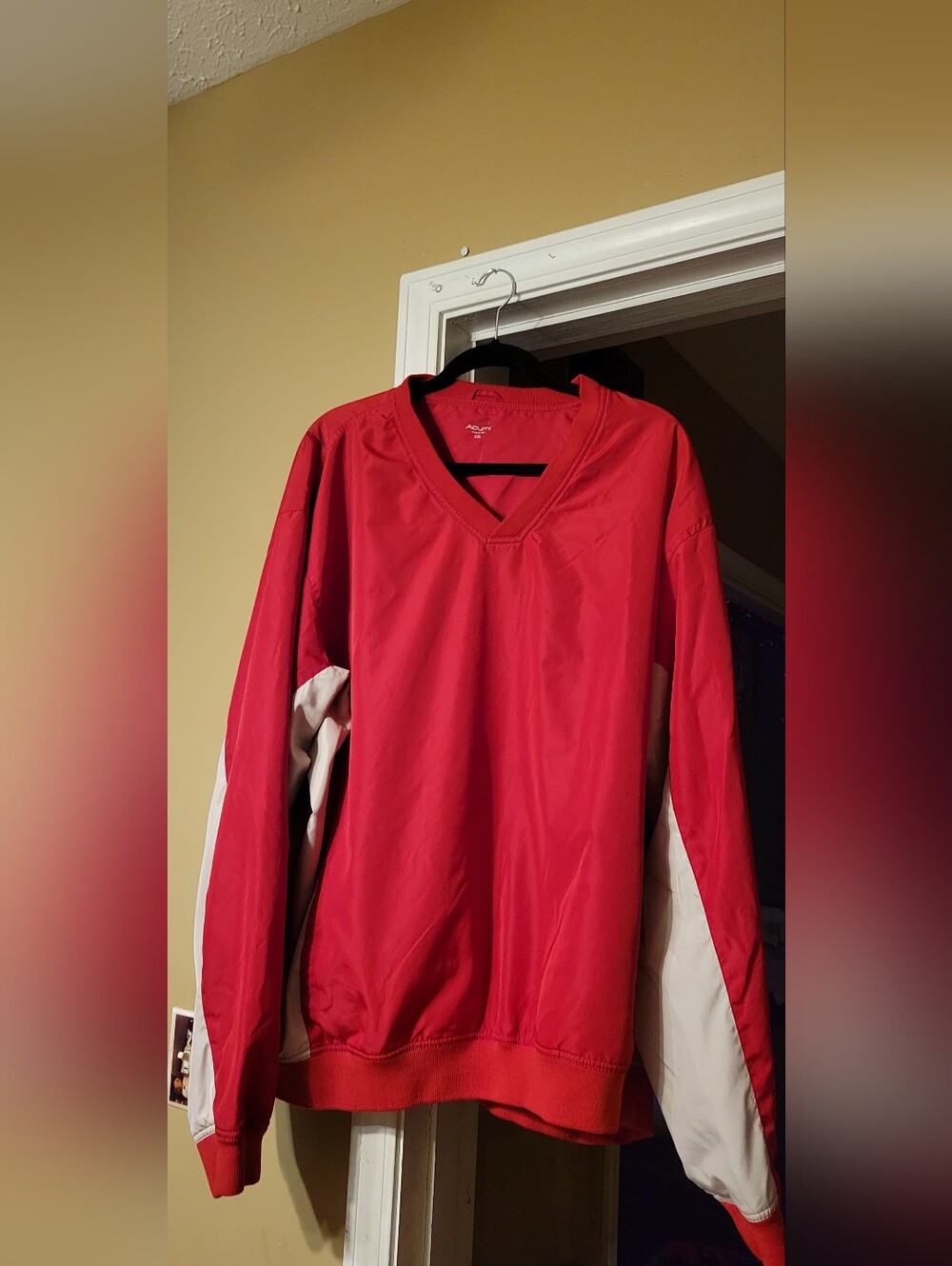 Acuity Men's Golf Pullover Wind Breaker - Size XXL - Red &Tan